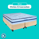 Ver imagem 4 de Conjunto Cama Box Blindado Casal + Colchão Molas Ensacadas Blue Paropas