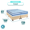 Ver imagem 3 de Conjunto Cama Box Blindado Casal + Colchão Molas Ensacadas Blue Paropas