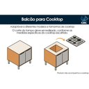 Ver imagem 4 de Balcão de Cozinha P/ Cooktop Celeste C/ 2 Portas 80cm Cinamomo/platina - Mgm