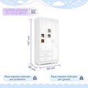 Ver imagem 7 de Quarto de Bebe com Berço Mini Cama 100% MDF com Colchão Life Cômoda Life Guarda-Roupa Life Branco