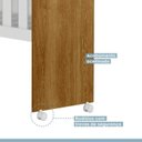 Ver mais imagens de Quarto de Bebê Mini Berço, Cômoda 1 Porta 4 Gavetas e Roupeiro Flocos 3 Portas 2 Gavetas Branco/Madeirado Ypê