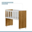 Ver imagem 7 de Quarto de Bebê Mini Berço, Cômoda 1 Porta 4 Gavetas e Roupeiro Flocos 3 Portas 2 Gavetas Branco/Madeirado Ypê