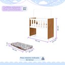 Ver imagem 6 de Quarto de Bebê Mini Berço, Cômoda 1 Porta 4 Gavetas e Roupeiro Flocos 3 Portas 2 Gavetas Branco/Made