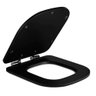 Assento Sanitário Canto Reto Soft Close Quadra Preto Fosco para Deca - 2