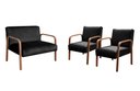 Ver imagem 2 de Conjunto Decorativo Anita Namoradeira + Poltronas Sala, Recepção Preto 410