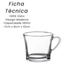 Ver imagem 5 de Kit 12 Xícara Fundo Reto Vidro 165ml Chá, Café, Transparente