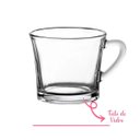 Ver imagem 4 de Kit 12 Xícara Fundo Reto Vidro 165ml Chá, Café, Transparente