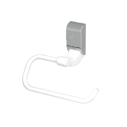 Papeleira Porta Papel Higiênico para Banheiro Linha Sofisticato Cor Branco e Cromado Durín - 1