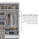 Ver imagem 7 de Guarda-Roupa Casal 100% MDF BP com 3 Portas de Espelho Geneve Cinza/Urbi