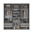 Ver imagem 6 de Guarda-Roupa Casal 100% MDF BP com 3 Portas de Espelho Geneve Cinza/Urbi