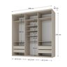 Guarda-roupa Casal 100% Mdf Bp com 3 Portas de Espelho Geneve - 5