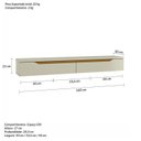 Ver imagem 4 de Rack Suspenso para TV até 55 Polegadas MDF 160cm Uno Bege