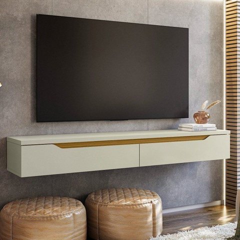 Rack Suspenso para TV até 55 Polegadas MDF 160cm Uno Bege