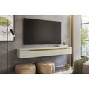Ver imagem 4 de Rack Suspenso para TV até 55 Polegadas MDF 160cm Uno Bege
