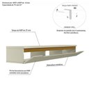 Ver imagem 6 de Rack Suspenso para TV até 55 Polegadas MDF 160cm Uno Bege
