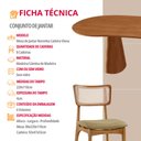 Ver imagem 6 de Sala de Jantar Mesa Noronha 220cm Tampo Laminado Canto Barril com 8 Cadeiras Viena