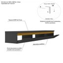 Ver imagem 7 de Rack Suspenso para TV até 55 Polegadas MDF 160cm Uno Preto