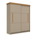 Ver imagem 1 de Roupeiro Bristol 189,5x220cm 2 Gavetas 2 Portas Correr Corda/Freijó BRI122