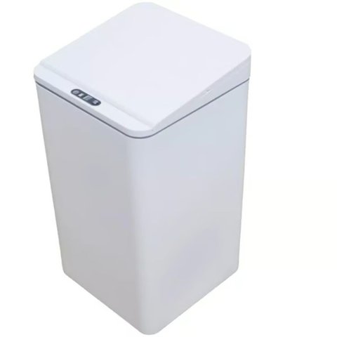 Lixeira Automática Recarregável de Pvc 9 Litros Branca - Lix-012 - Stillus Home Lixeira Automática R