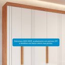 Ver imagem 6 de Guarda-Roupa Casal 6 Portas com Pés 234cm 100% MDF Boston Espresso Móveis Bege/Cinamomo/Off White