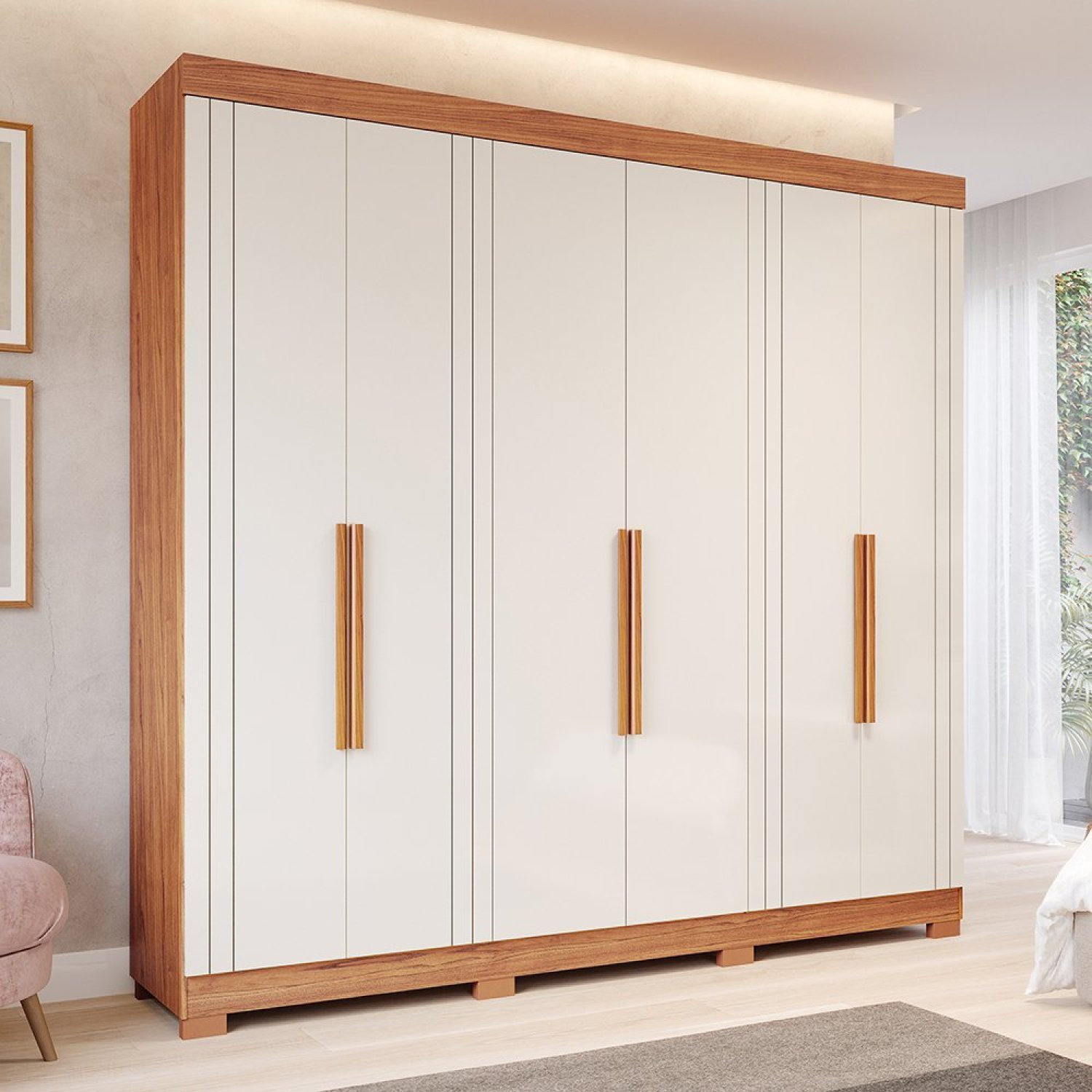 Guarda Roupa Casal 234,60cm 6 Portas e 6 Gavetas 100% Mdf Boston Espresso Móveis - 2