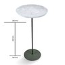 Mesa Lateral NORINA - ALTA, tampo redondo Imerso e base Verde Oliva. - 4