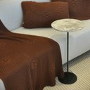 Ver mais imagens de Mesa Lateral NORINA - ALTA, tampo redondo Imerso e base Verde Oliva.