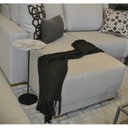 Ver imagem 2 de Mesa Lateral NORINA - ALTA, tampo redondo Imerso e base Verde Oliva.