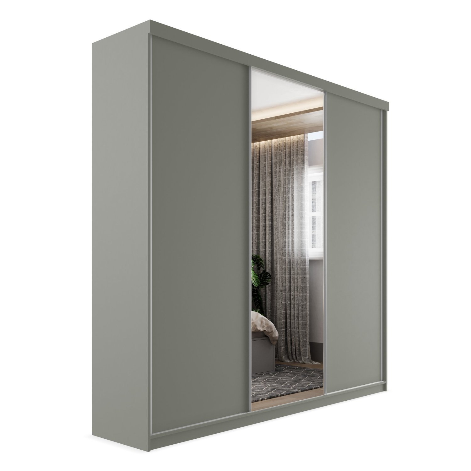 Guarda-roupa Casal 100% Mdf Bp com 3 Portas e 1 Espelho Geneve - 6