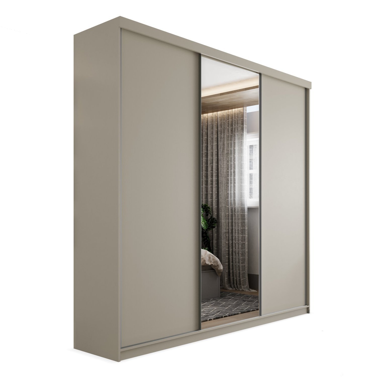 Guarda-roupa Casal 100% Mdf Bp com 3 Portas e 1 Espelho Geneve - 6