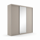 Ver imagem 2 de Guarda-Roupa Casal 3 Portas e 1 Espelho 100% MDF Geneve Bege/Panna