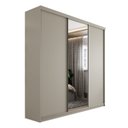 Ver mais imagens de Guarda-Roupa Casal 3 Portas e 1 Espelho 100% MDF Geneve Bege/Panna