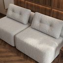 Ver imagem 4 de Sofá Modular Cielo 240cm Recepção Loja Sala de Estar Bouclê Cinza Claro - Montanari's Decor