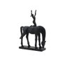 Escultura Decorativa Mulher no Cavalo em Resina Preta 43cm Ss0334 Btc - 1