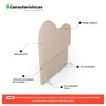 Cabeceira Orgânica Cama Box Solteiro Sea 90cm com Frame Bouclé Bege - Abmaza - 5
