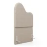 Cabeceira Orgânica Cama Box Solteiro Sea 90cm com Frame Bouclé Bege - Abmaza - 2