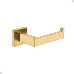 Kit Acessórios para Banheiro Aço Inox Acabamento Quadrado Dourado Escovado 4 Peças - 12