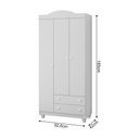 Ver imagem 4 de Conjunto Cômoda e Guarda Roupa Lara Branco Infantil Quarto Completo Organizador Moderno Criança