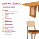 Ver imagem 5 de Mesa Carolina 180 Tampo Mdf Canto Copo 6 Cadeiras Copper Premium Moderna Mobilia