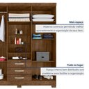 Ver imagem 6 de Guarda-Roupa Capelinha 6 Portas com Espelho e 3 Gavetas com Chave Gales