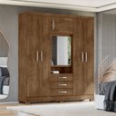 Ver imagem 1 de Guarda-Roupa Capelinha 6 Portas com Espelho e 3 Gavetas com Chave Gales
