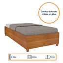 Ver imagem 4 de Cama Box Solteiro Mônaco Ripas Multilaminadas - Móveis Tcil