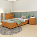 Ver imagem 1 de Cama Box Solteiro Mônaco Ripas Multilaminadas - Móveis Tcil