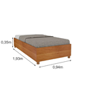 Ver imagem 3 de Cama Box Solteiro Mônaco Ripas Multilaminadas - Móveis Tcil