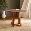 Ver imagem 5 de Conjunto Mesa de Jantar Redonda 4 Cadeiras Estofadas Encosto Tela 100% MDF Pinhão/Cesare Claro - Dal