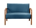 Ver imagem 4 de Conjunto Decorativo Anita Kit Namoradeira + Poltrona Sala, Recepção Azul 330