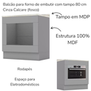 Ver imagem 5 de Balcao Forno Embutir com Tampo 80 Cm Americana Cinza Calcare Henn