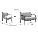 Ver imagem 3 de Conjunto Decorativo Anita Kit Namoradeira + Poltrona Sala, Recepção Bege Claro 080