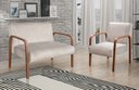 Ver imagem 1 de Conjunto Decorativo Anita Kit Namoradeira + Poltrona Sala, Recepção Bege Claro 080