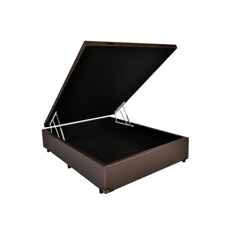 Cama Box Baú Viúva Corino Marrom 128x188x42